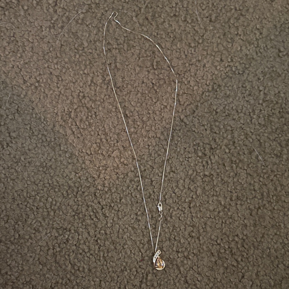 Citrine birthstone necklace